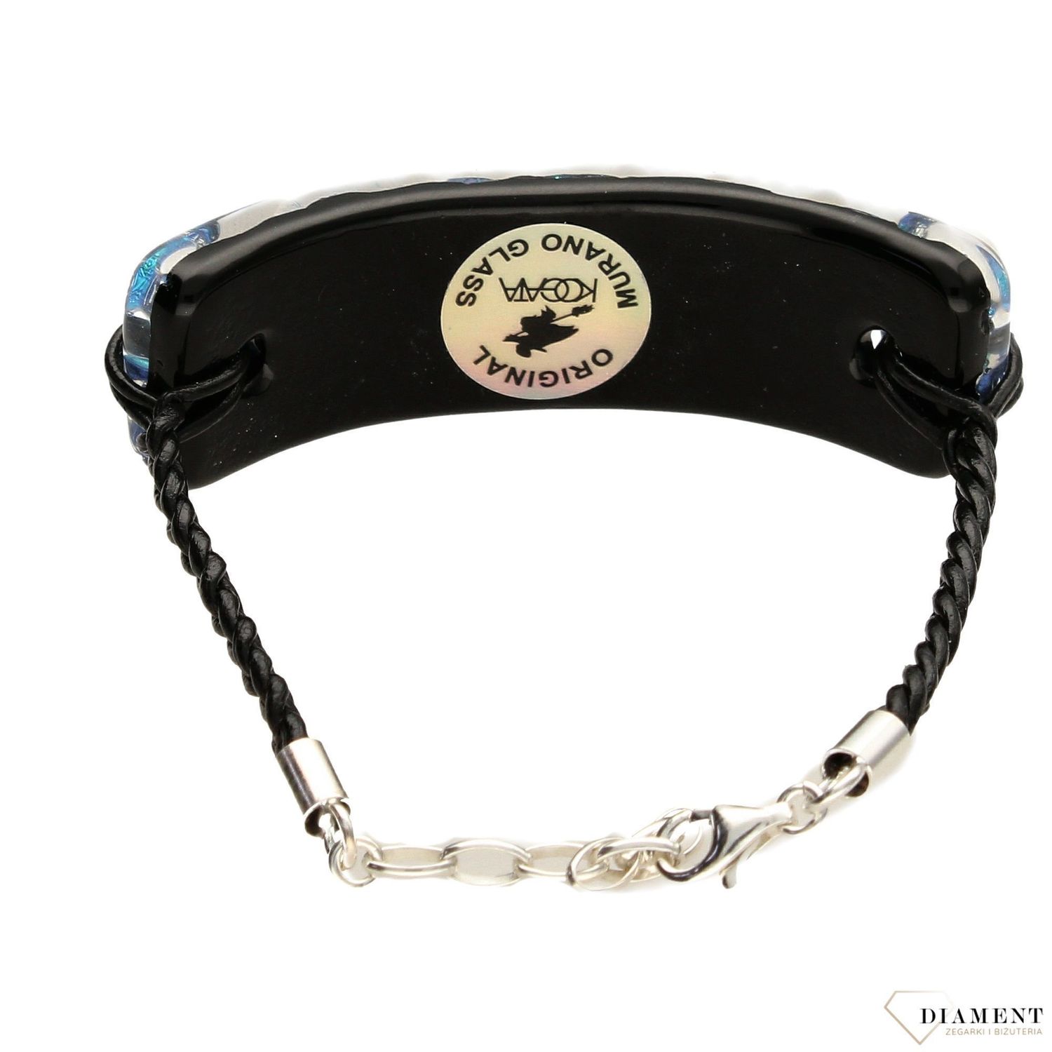 Bransoletka szkło weneckie granatowa kolorystyka Murano 06 (2).jpg